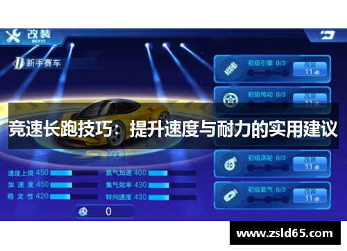 竞速长跑技巧：提升速度与耐力的实用建议
